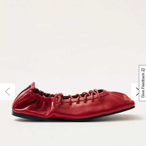 ALOHAS Red Women's Flats - Picture 4 of 4